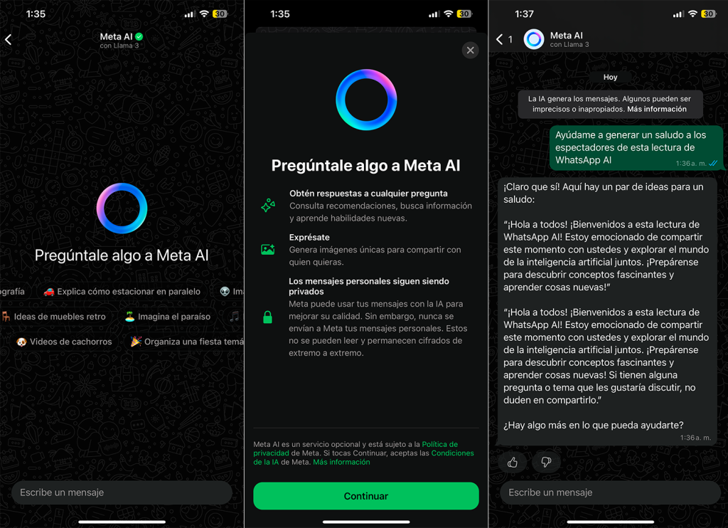 WhatsApp permite chatear con la IA como si fuera un contacto más